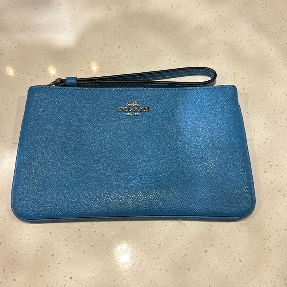 Coach wristlet, blue